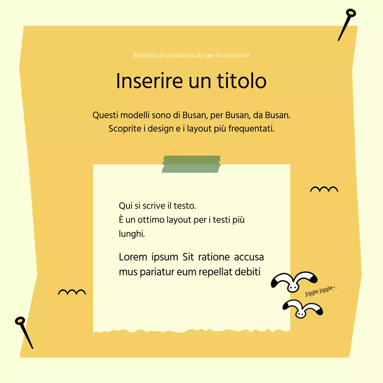 Promuovere un semplice modello di Busan in blu chiaro e nero