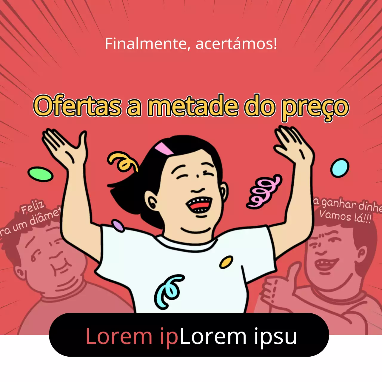 Promover um conjunto de promoções de saldos vermelhos e amarelos