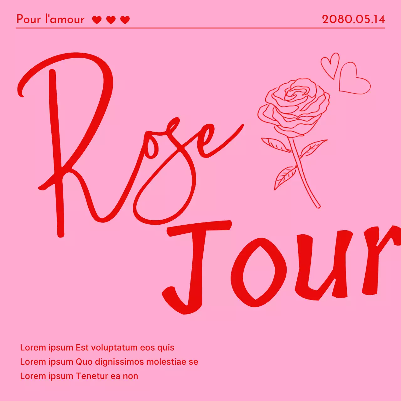 Promouvoir la Journée des roses avec une touche de rouge et de rose