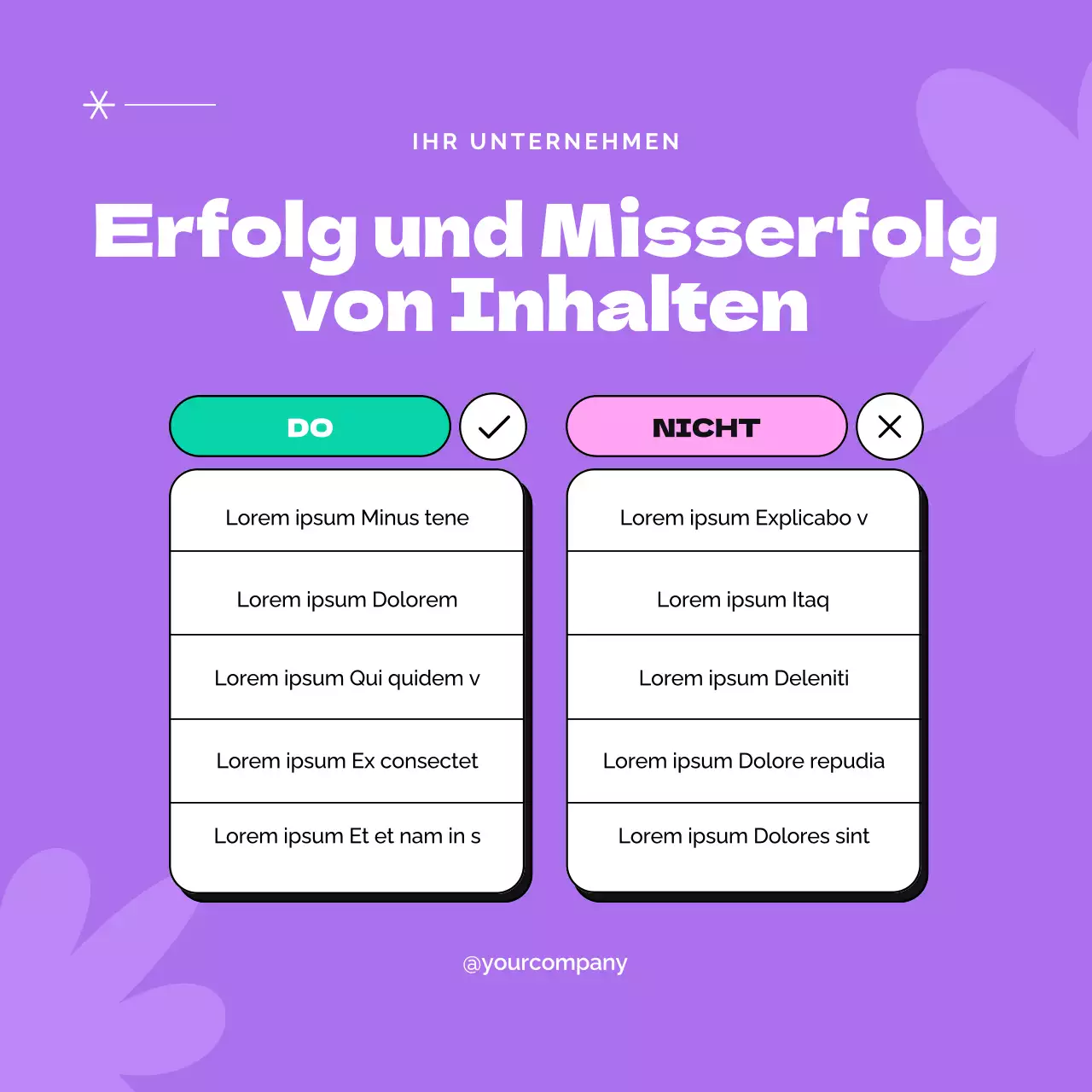 Schwarz und lila Moderne Content-Marketing-Werbung
