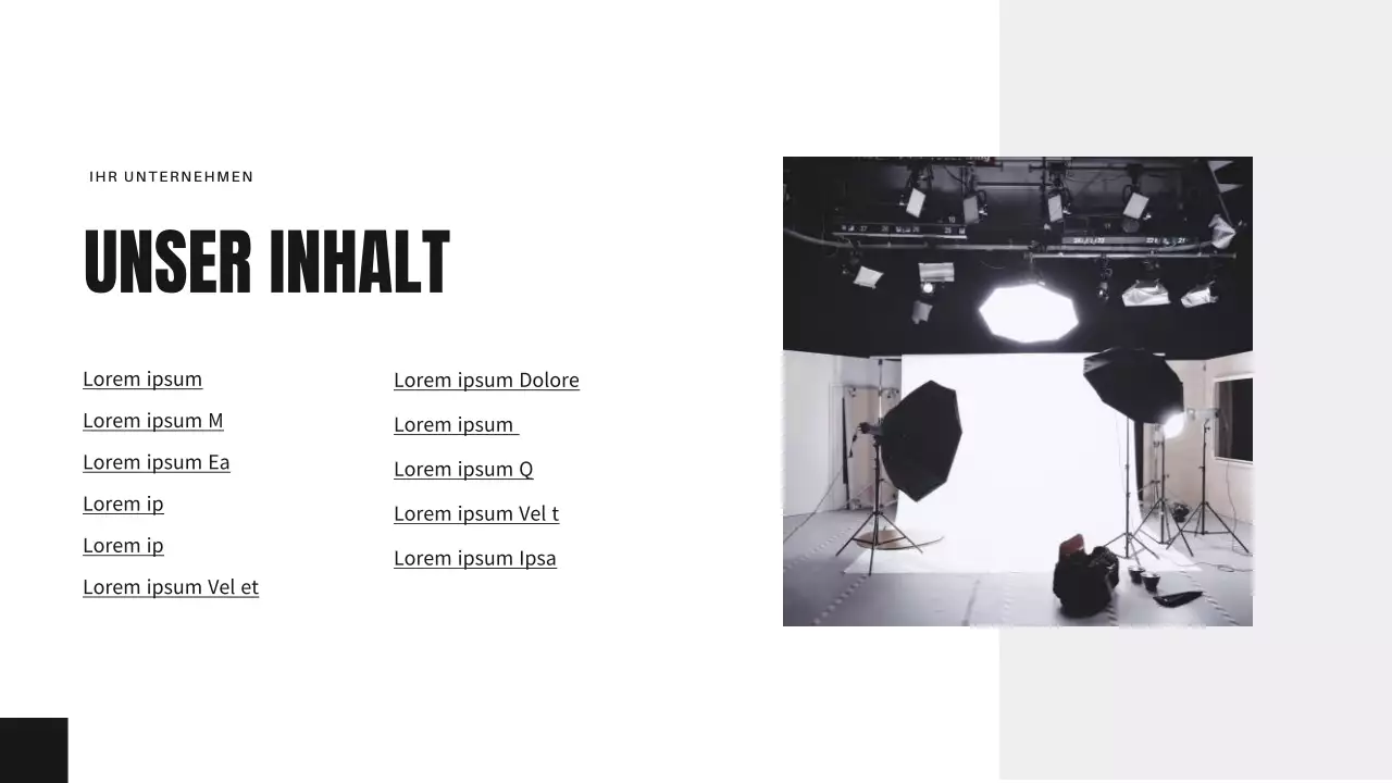 Schwarz-weiße Minimal Business-Strategie