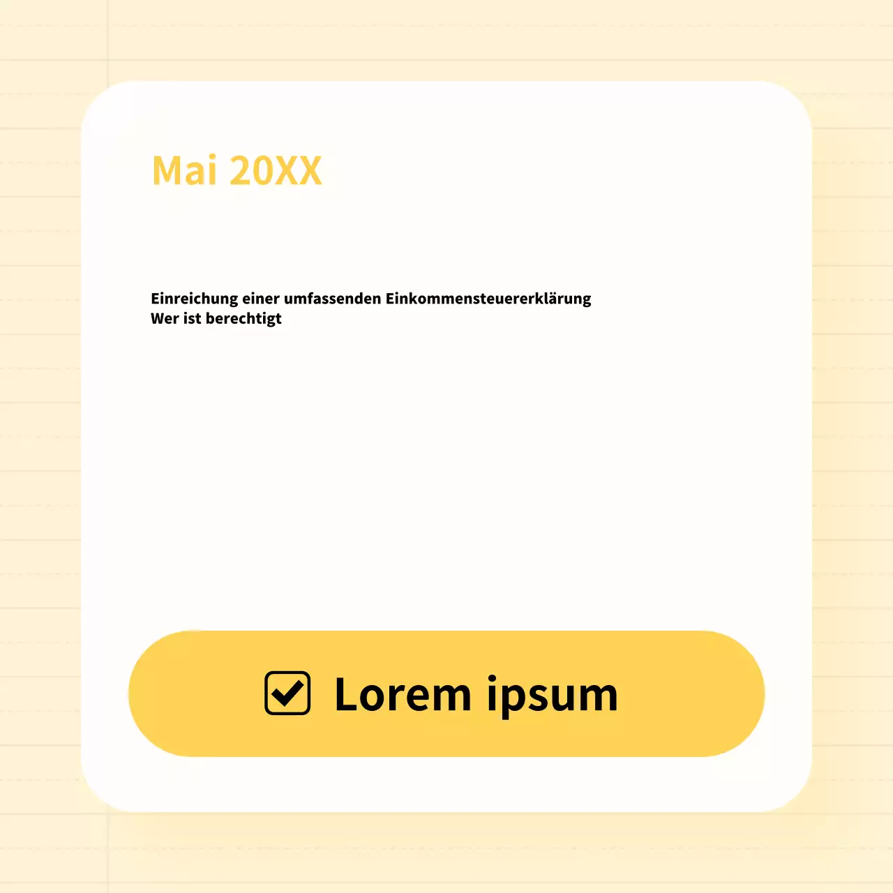 Gelber Bescheid zur einfachen Einkommensteuererklärung