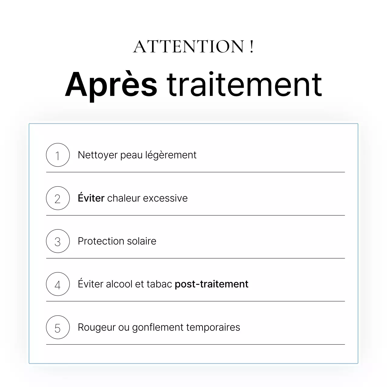 Dermatologie simple en blanc et bleu clair pour promouvoir le guide d'information sur les procédures de l'hôpital