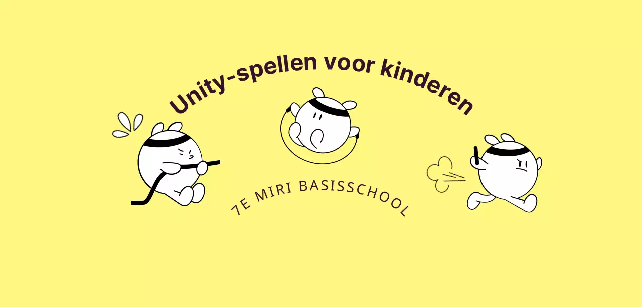 Een eenvoudige sportwedstrijd voor kinderen met schattige personages
