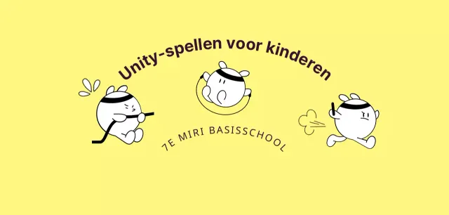 Een eenvoudige sportwedstrijd voor kinderen met schattige personages