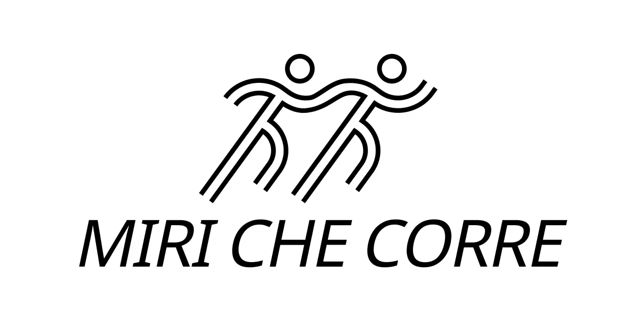 Semplice gara di corsa con illustrazioni di corridori