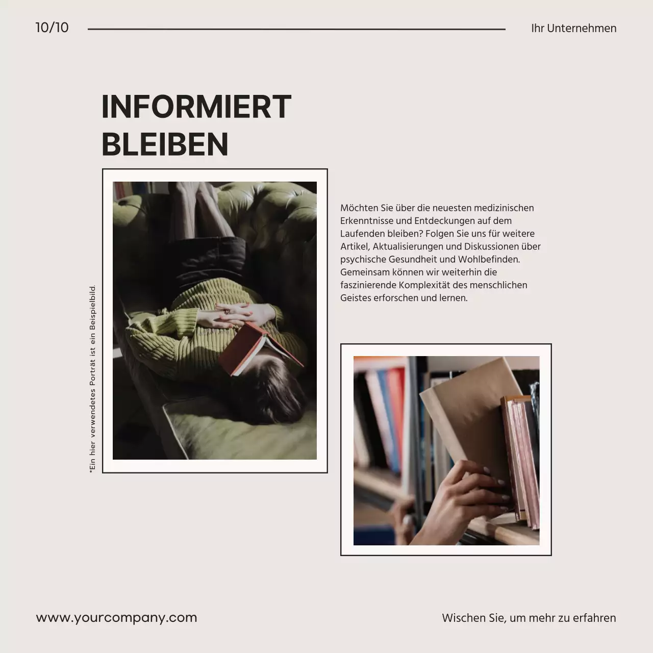 Beige und Schwarz Modern Medical Blog Promotion