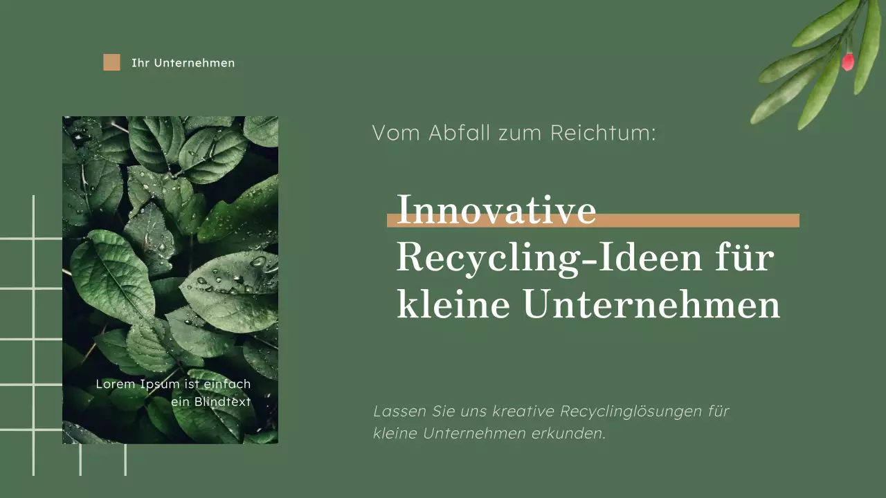 Green Natural Business Innovative Recycling-Strategie