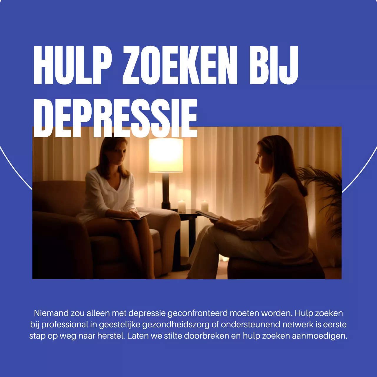 Blauw-wit Modern Depressie begrijpen Inleiding