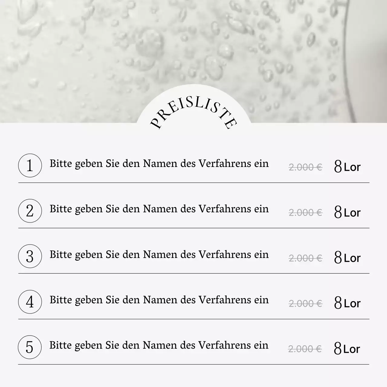 Social-Media-Kit für das Krankenhausmarketing zur Bewerbung einer einfachen dermatologischen Praxis in Weiß und Hellblau.