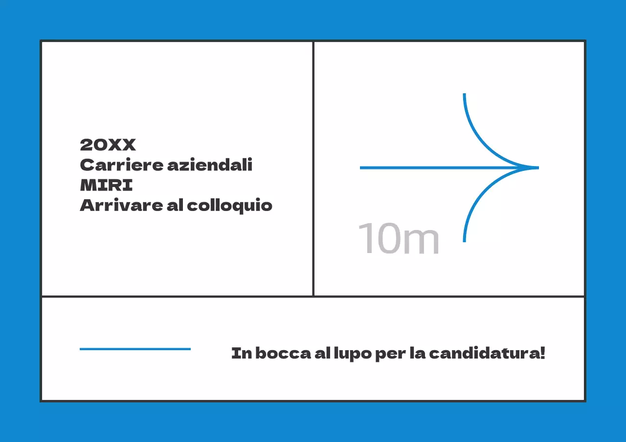 Indicazioni geometriche per le interviste in blu, nero e bianco