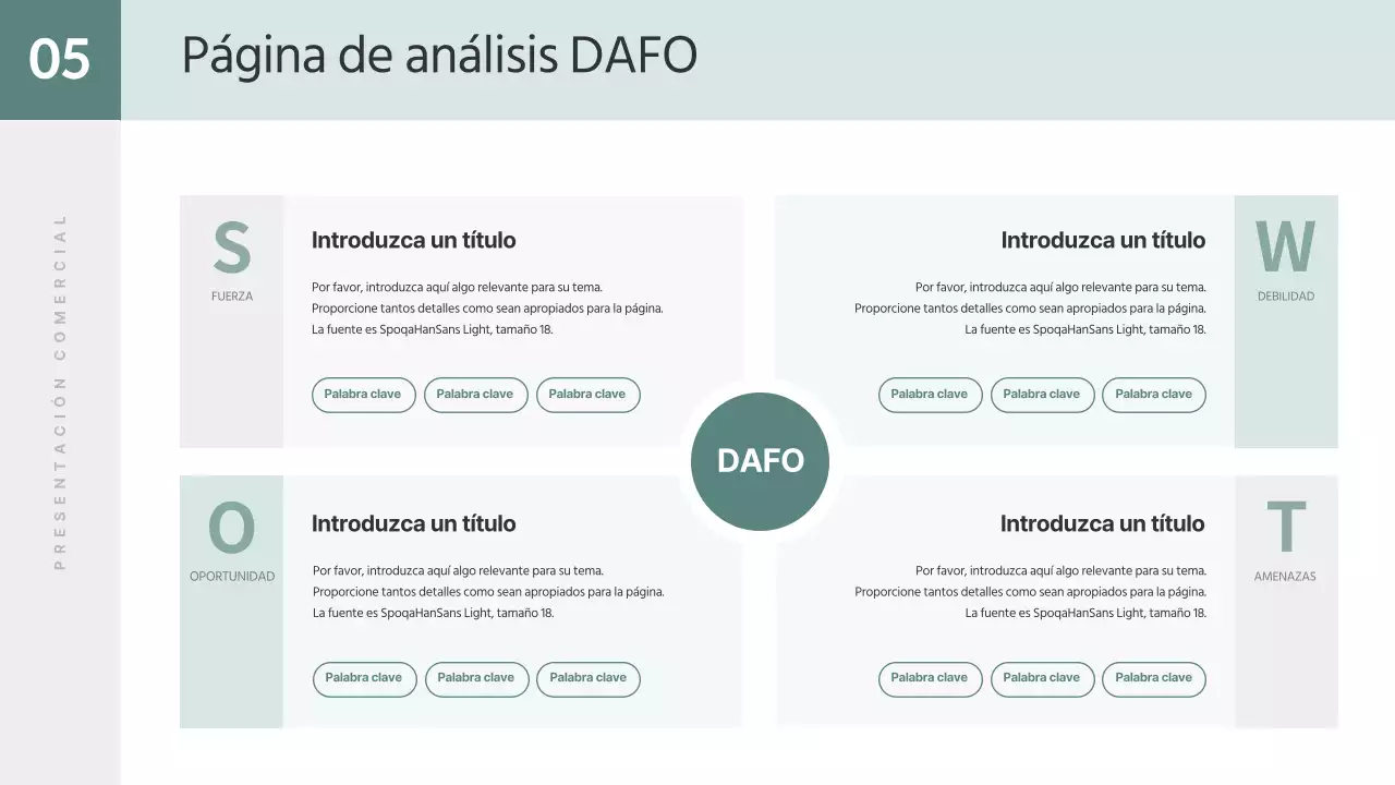 Un sencillo informe empresarial en verde y blanco