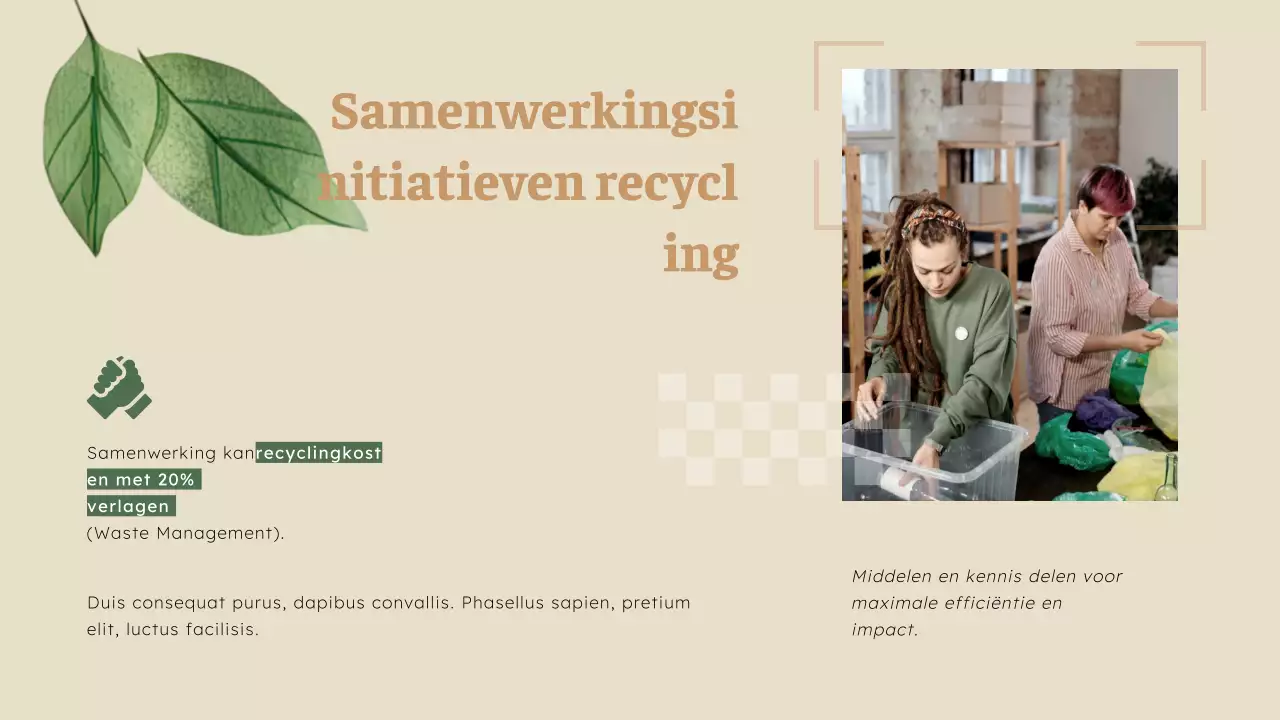 Groen Natuurlijk Bedrijf Innovatieve Recyclingsstrategie