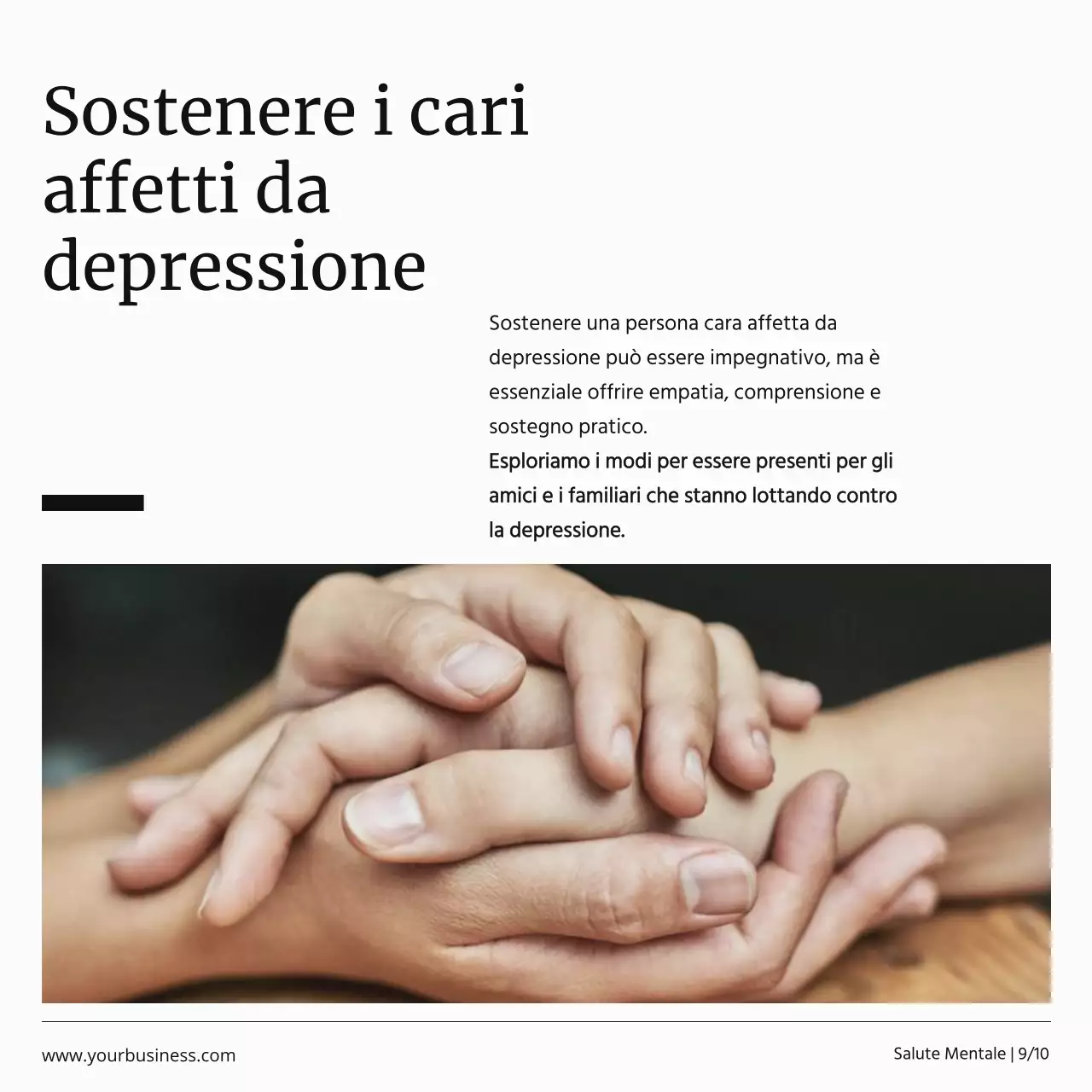 Pubblicità in bianco e nero della campagna per la salute mentale