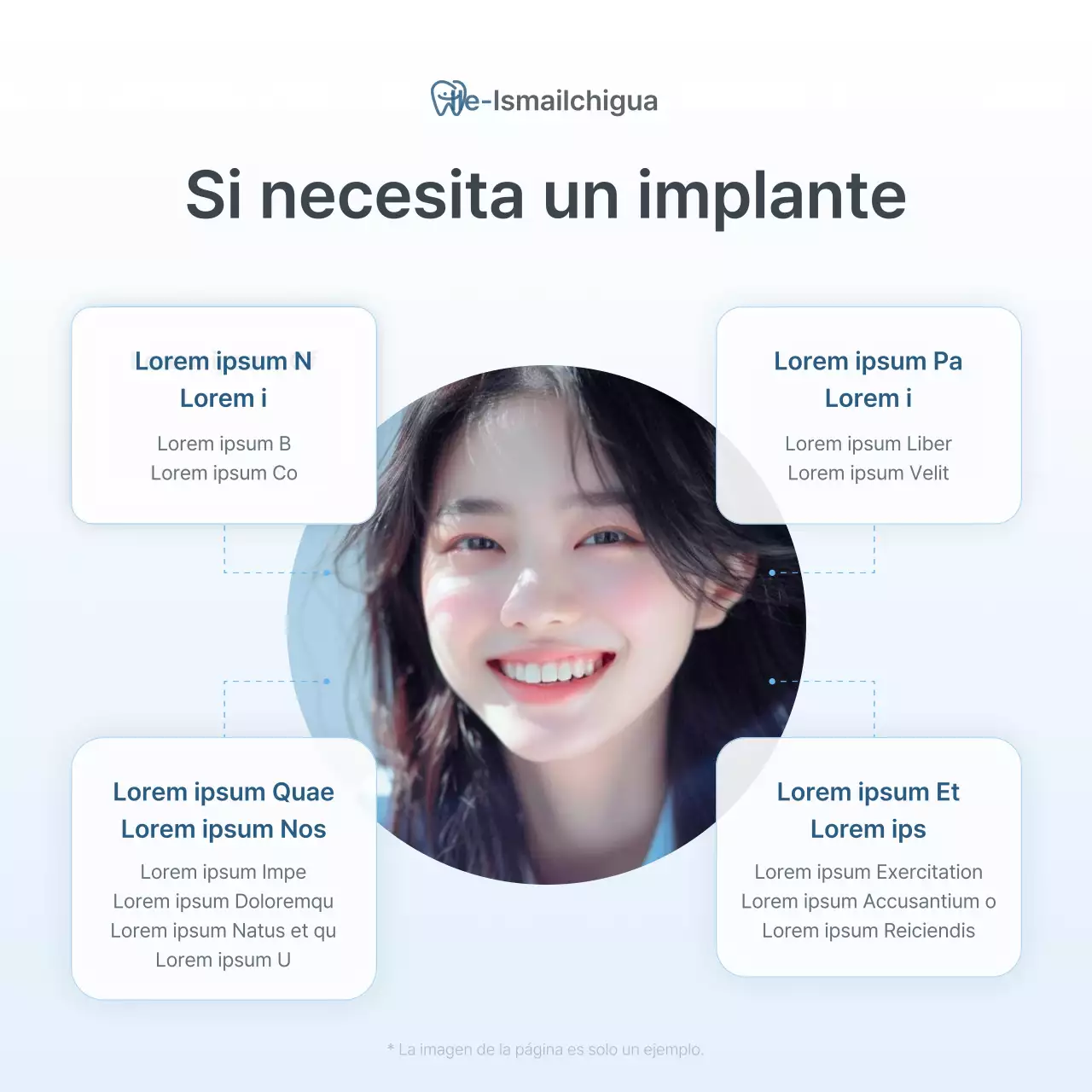 Un sencillo kit de redes sociales de marketing para consultas dentales en blanco y azul claro para promocionar la consulta.