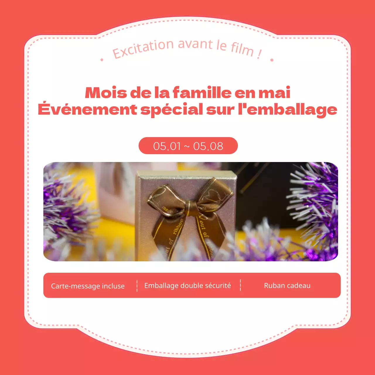 Promouvoir de jolis cadeaux de fête des mères en rouge et rose