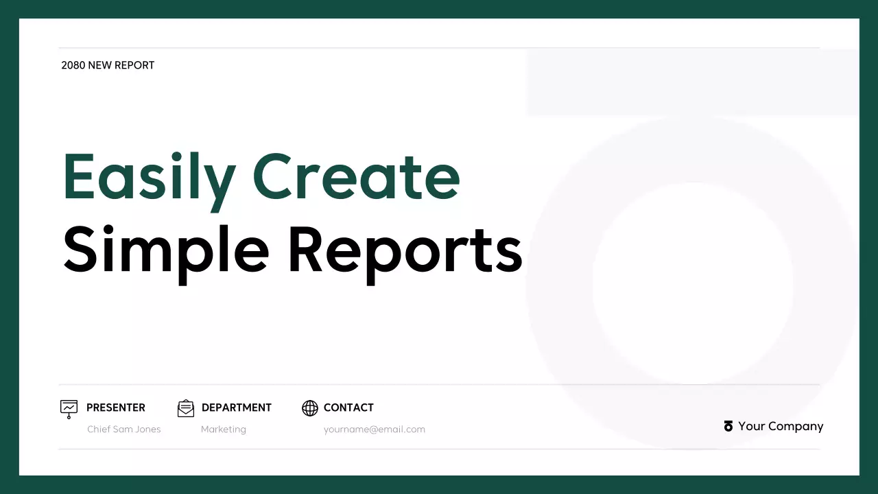 그린 모던 비즈니스 프레젠테이션