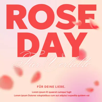 Werben Sie für einen traumhaften Rosentag in Rot und Rosa