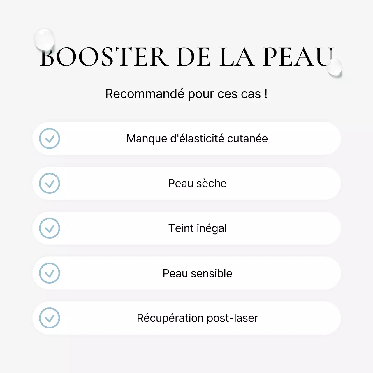 Dermatologie simple en blanc et bleu clair pour promouvoir le guide d'information sur les procédures de l'hôpital