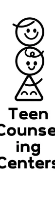 Organisasi pusat konseling remaja yang lucu dengan ilustrasi dan teks anak-anak