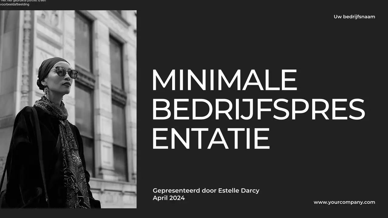 Zwart-wit Minimal bedrijfsprofiel Product Pitch