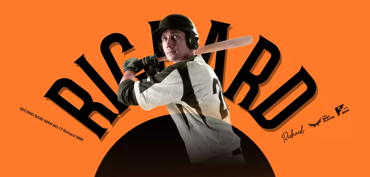 Sports design with bold titles and player photos