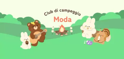Festeggiate il vostro club del campeggio con simpatiche illustrazioni di animali