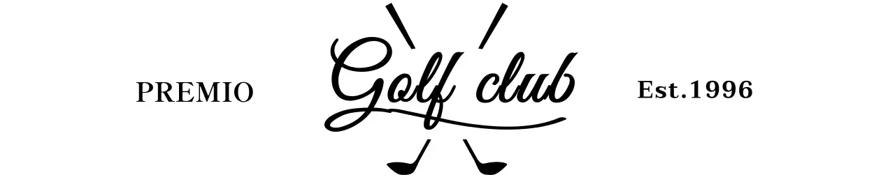 Mazze da golf con scritte a mano in corsivo per un tocco di classe