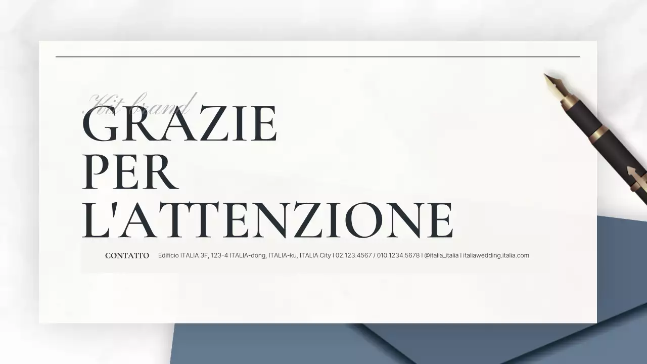 Promuovere un marchio di lusso in bianco e blu navy