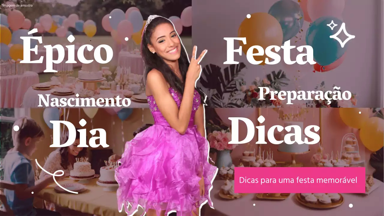 Guia de ideias de decoração para festas de aniversário modernas em branco e cor-de-rosa