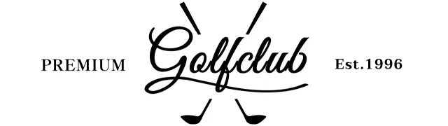 Golf clubs with cursive and a classy look