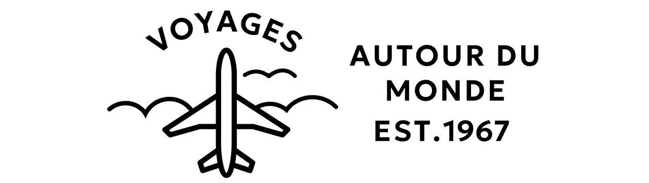 Agence de voyage cool et simple avec des illustrations d'avions et de nuages