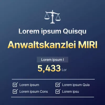 Eine einfache Kanzleipromotion in Marineblau und Gold