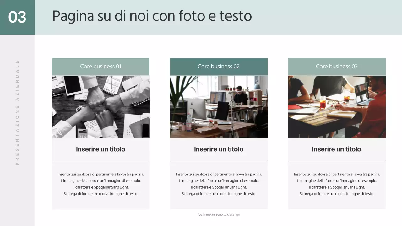 Un semplice rapporto di lavoro in verde e bianco