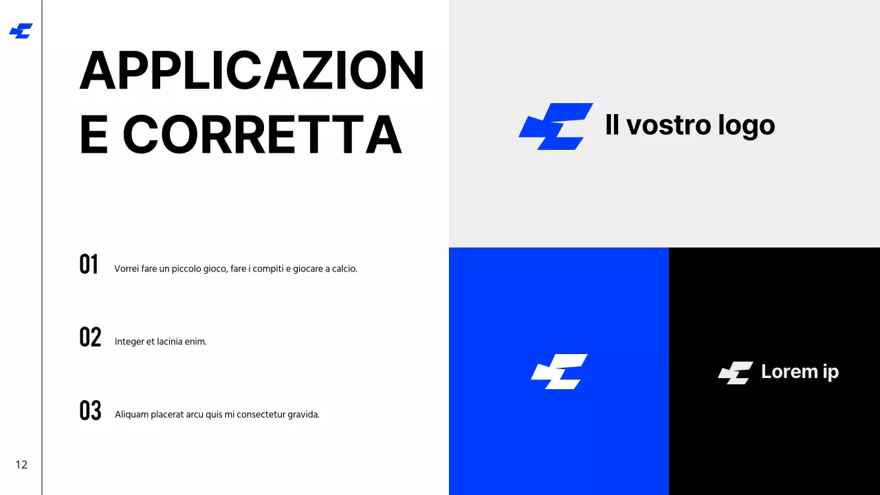 Bianco Blu Grassetto Tono freddo Pulito Linee guida dell'identità del marchio Istruzioni