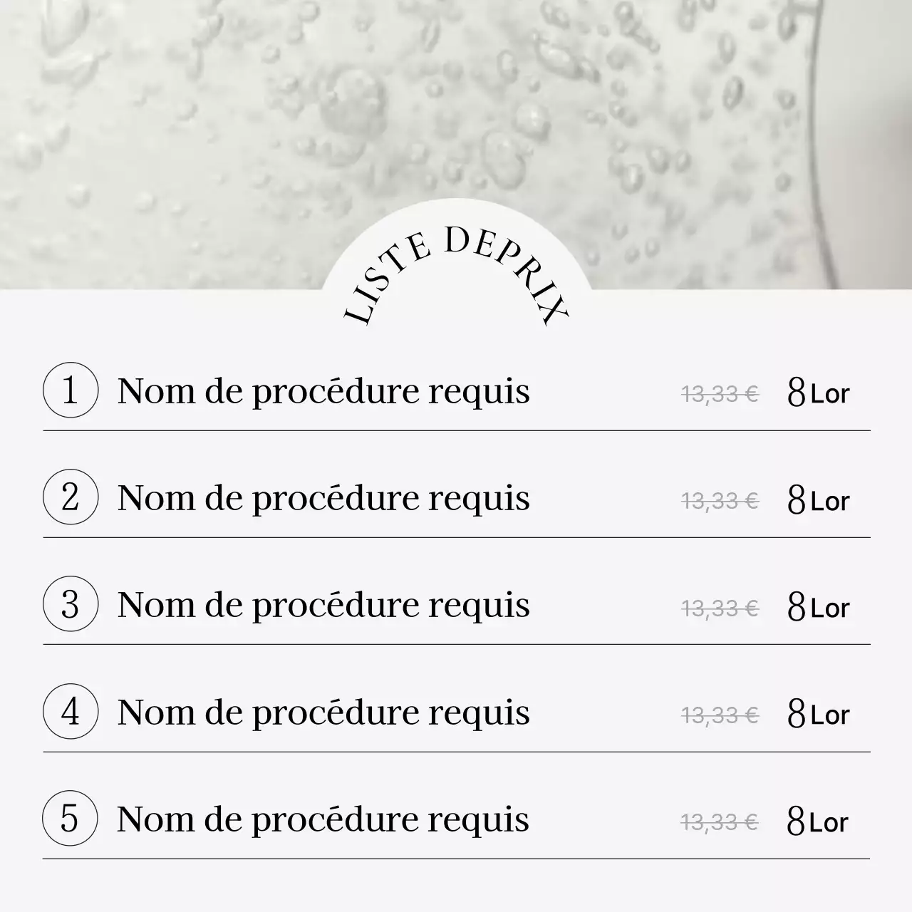 Publicité dans le guide des prix d'un événement hospitalier pour promouvoir un cabinet de dermatologie simple, blanc et bleu clair