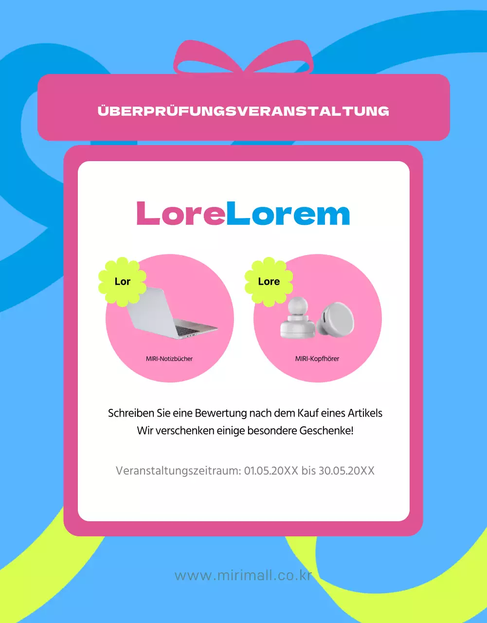 Werben Sie für den Monat der Familie mit einem kitschigen blau-rosa Farbtupfer