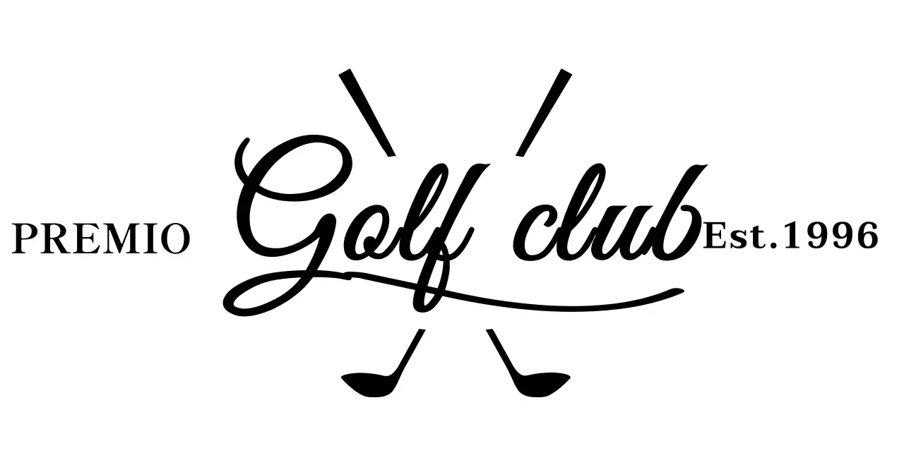 Mazze da golf con scritte a mano in corsivo per un tocco di classe