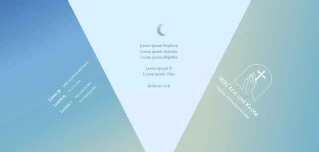 Emotionale Bibelverse mit Farbverläufen zur Werbung für Ihre Kirche