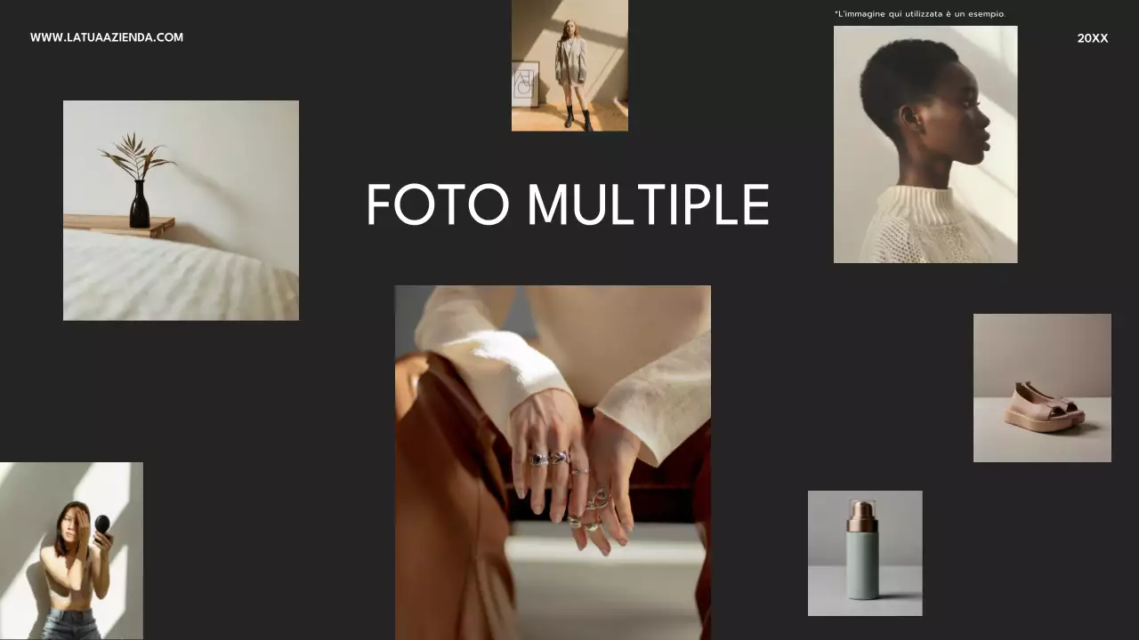 Collage di foto moderne in bianco e nero