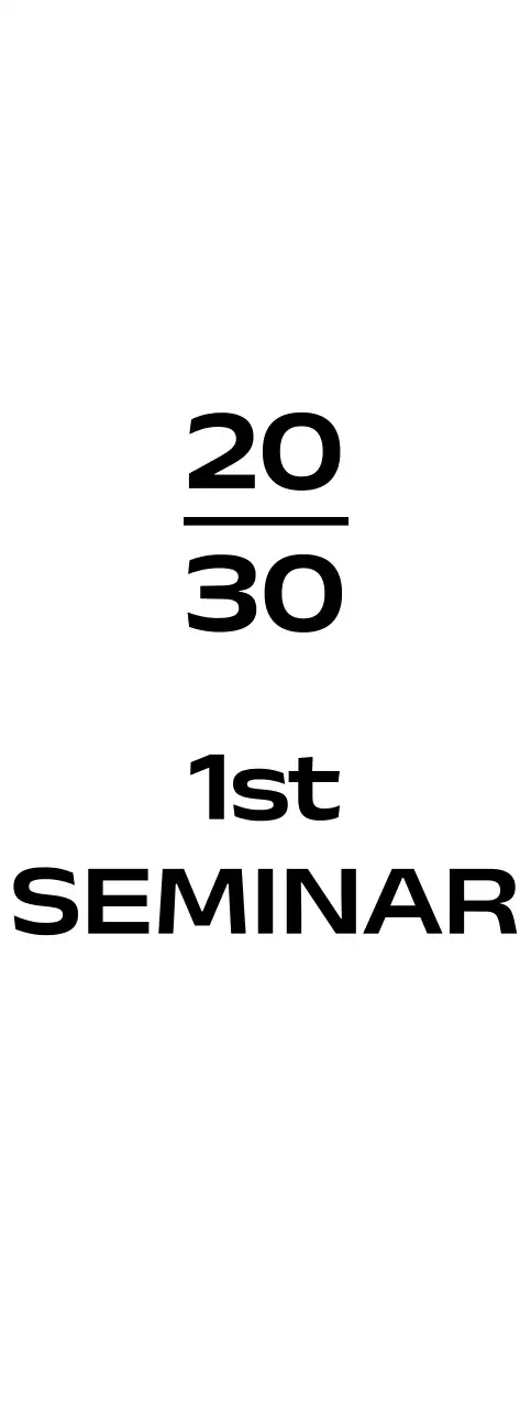 Seminar perusahaan sederhana dengan logo ilustrasi persegi miring