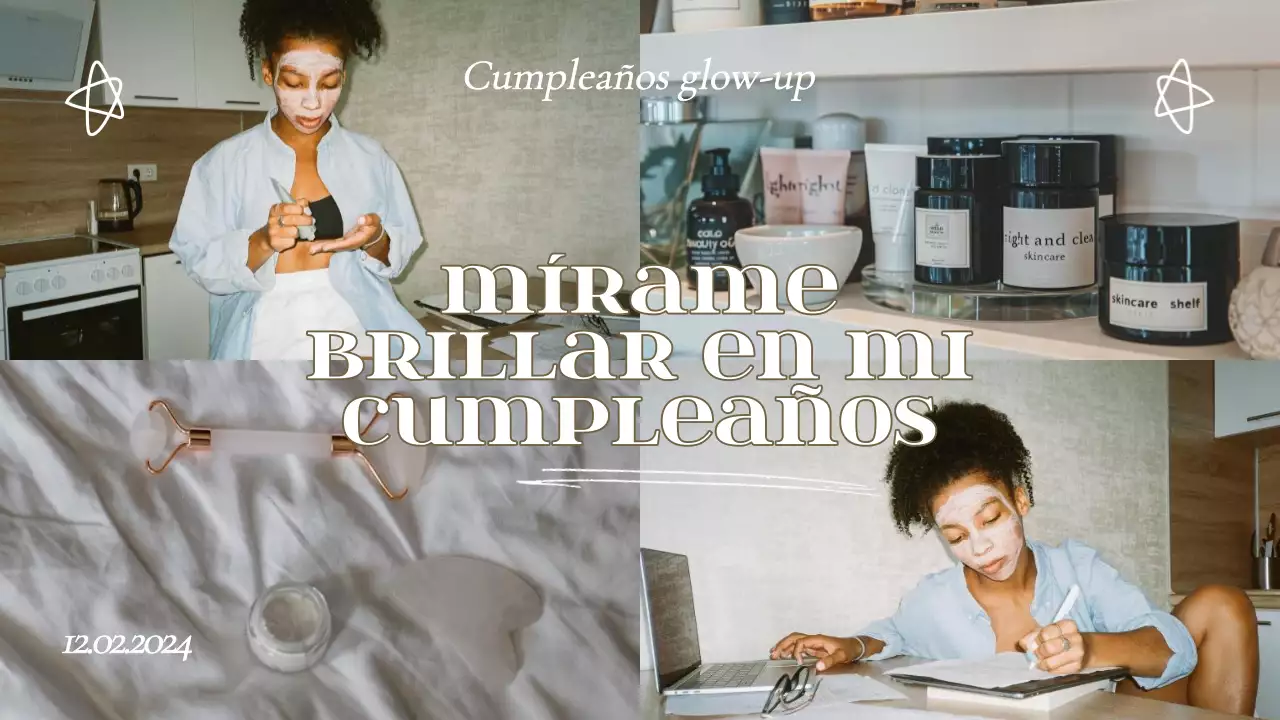 Blue minimal cumpleaños vlog video publicidad