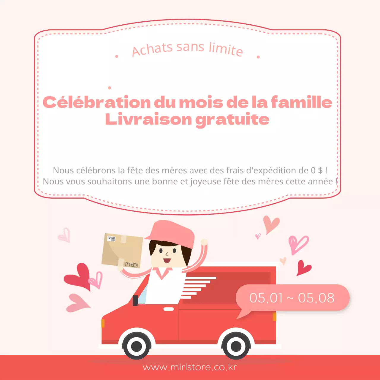 Promouvoir de jolis cadeaux de fête des mères en rouge et rose