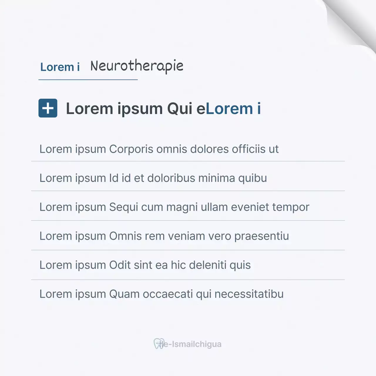 Ein einfaches weißes und hellblaues Social-Media-Kit für das Marketing einer Zahnarztpraxis, um für die Praxis zu werben.