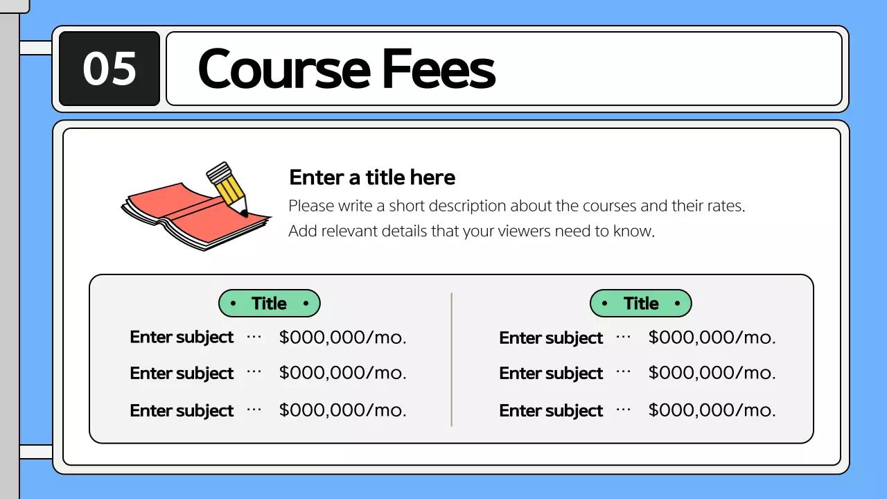 Blue Simple Learning Guide Presentation