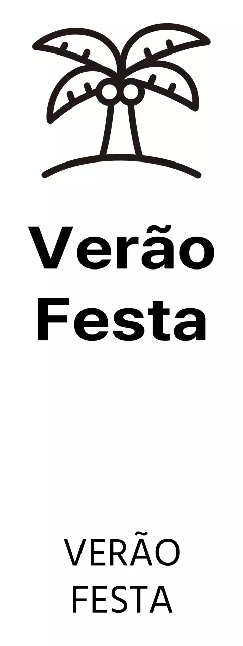 Um festival de verão alegre com ilustrações de palmeiras