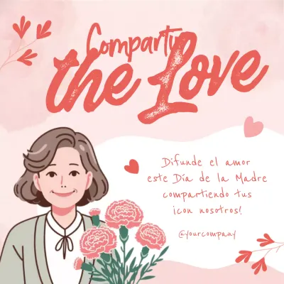 Pink Plain Share the Love Publicidad Día de la Madre