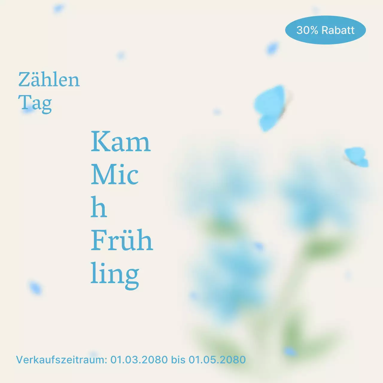 Werbung für den Frühjahrsverkauf mit den Trendfarben Beige und Rosa