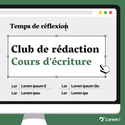 Promouvoir une classe d'écriture simple en vert et gris