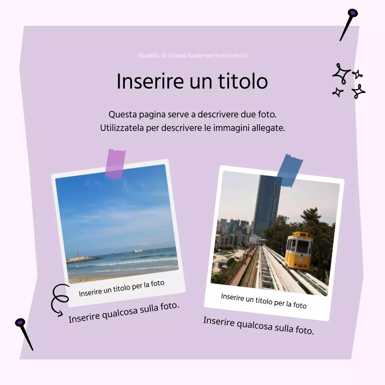 Promuovere un semplice modello di Busan in blu chiaro e nero